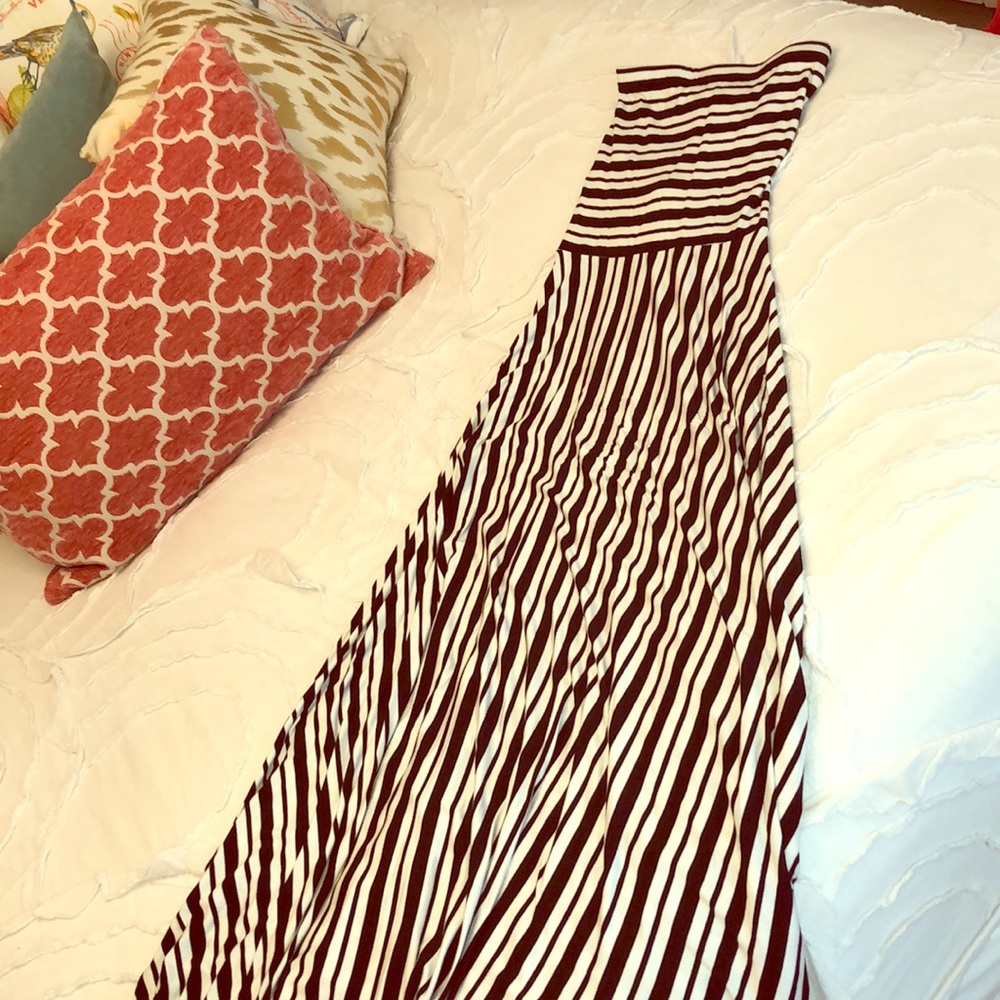 Strapless maxi dress